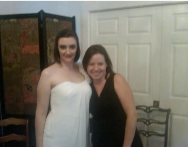 The stunning bride and me at Ginny's wedding.